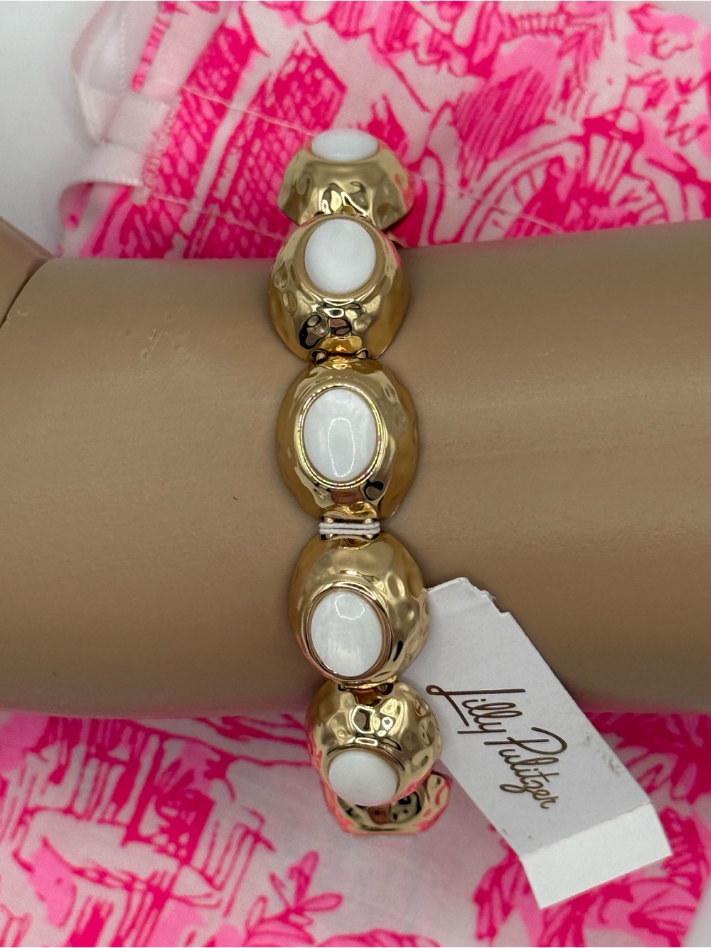 Lilly Pulitzer Pans Garden Bracelet with White Inlays